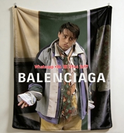 Balenciaga Monochrome Gesture Flannel Throw Blanket for Sofa and Wall Decor BA498